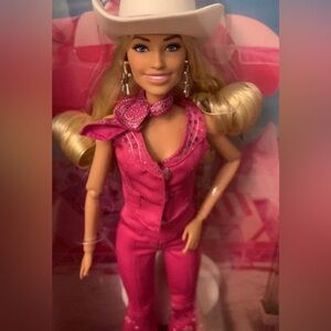 Mattel Barbie the Movie Margot Robbie Barbie In Pink Western Outfit Collectible